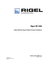 Предварительный просмотр 1 страницы Rigel Medical Rigel BP-SIM Instruction Manual