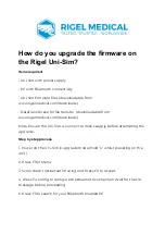 Preview for 1 page of Rigel Uni-Sim Faq