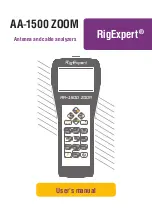 Preview for 1 page of RigExpert AA-1500 ZOOM User Manual