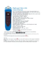 Preview for 1 page of RigExpert Stick 230 User Manual