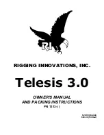 RIGGING INNOVATIONS Telesis 3.0 Owner'S Manual And Packing Instructions preview