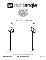 Preview for 1 page of RightAngle 500CPU Instructions