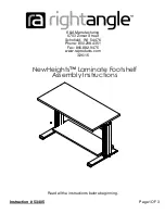 Предварительный просмотр 1 страницы RightAngle NewHeights Laminate Footshelf Assembly Instructions