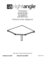 Preview for 1 page of RightAngle R-Style Corner Diagonal 50648 Instructions