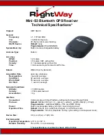 Preview for 1 page of RightWay Mini-S3 Technical Specifications