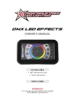 Предварительный просмотр 1 страницы Rigid Industries dmx led effects Owner'S Manual