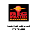 Preview for 1 page of Rigmaster MTS-T4-LG200 Installation Manual