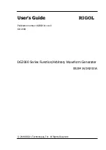 Rigol DG2000 Series User Manual preview