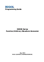 Preview for 1 page of Rigol DG952 Programming Manual