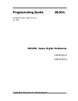 Preview for 1 page of Rigol DM3000 Series Programming Manual