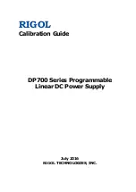 Rigol DP700 Series Calibration Manual preview