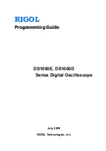 Rigol DS1000E Series, DS1000D Series Programming Manual preview