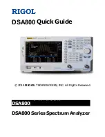 Preview for 1 page of Rigol DSA800 Series Quick Manual