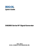 Rigol DSG800 Series Quick Manual preview