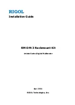 Preview for 1 page of Rigol RM-DM-3 Installation Manual