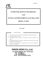 Riken Keiki FI-800 Operating Instructions Manual предпросмотр