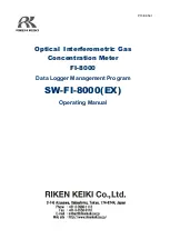 Предварительный просмотр 1 страницы Riken Keiki FI-8000 Operating Manual