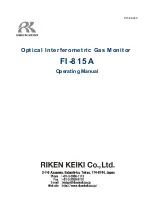 Riken Keiki FI-815A Operating Manual preview