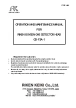 Riken Keiki GD-F3A-1 Operation And Maintenance Manual preview