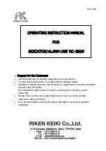 Предварительный просмотр 1 страницы Riken Keiki NC-591W Operating Instructions Manual