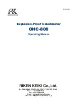 Riken Keiki OHC-800 Operating Manual предпросмотр