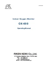 Riken Keiki OX-600 Operating Manual предпросмотр