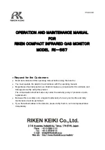 Preview for 1 page of Riken Keiki RI-557 Operation And Maintenance Manual