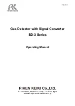 Riken Keiki SD-3 Series Operating Manual preview