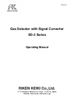 Preview for 1 page of Riken Keiki SD-3 Series Operating Manual