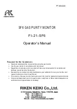 Предварительный просмотр 1 страницы Riken Keiki SF6 Series Operator'S Manual