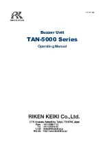 Riken Keiki TAN-5000 Operating Manual предпросмотр