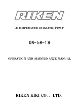 Предварительный просмотр 1 страницы RIKEN ON-5H-18 Operation And Maintenance Manual