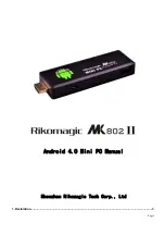 Preview for 1 page of Rikomagic MK802 II Manual