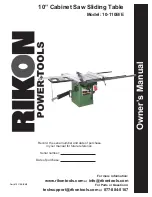 Предварительный просмотр 1 страницы Rikon Power Tools 10-110B Owner'S Manual