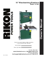 Preview for 1 page of Rikon Power Tools 10-305 Owner'S Manual