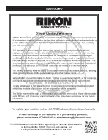 Предварительный просмотр 31 страницы Rikon Power Tools 10-3061 Operator'S Manual