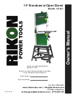 Rikon Power Tools 10-321 Owner'S Manual preview