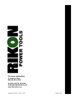 Preview for 18 page of Rikon Power Tools 10-336 Owner'S Manual