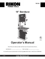 Предварительный просмотр 1 страницы Rikon Power Tools 10-342 Operator'S Manual