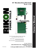 Preview for 1 page of Rikon Power Tools 10-345 Owner'S Manual