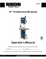 Preview for 1 page of Rikon Power Tools 10-351 Operator'S Manual