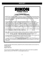 Preview for 35 page of Rikon Power Tools 10-351 Operator'S Manual