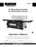 Предварительный просмотр 1 страницы Rikon Power Tools 20-800H Operator'S Manual