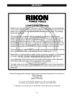 Предварительный просмотр 26 страницы Rikon Power Tools 23-150H Operator'S Manual