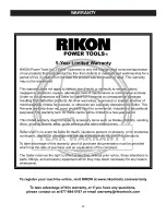 Preview for 23 page of Rikon Power Tools 25-135H Operator'S Manual