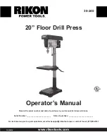 Предварительный просмотр 1 страницы Rikon Power Tools 30-240 Operator'S Manual