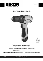 Preview for 1 page of Rikon Power Tools 31-120 Operator'S Manual