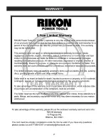 Preview for 27 page of Rikon Power Tools 50-122 Operator'S Manual