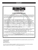 Предварительный просмотр 15 страницы Rikon Power Tools 63-100 Operator'S Manual