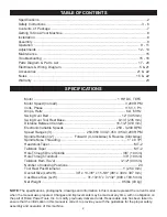 Preview for 2 page of Rikon Power Tools 70-150VSR Operator'S Manual